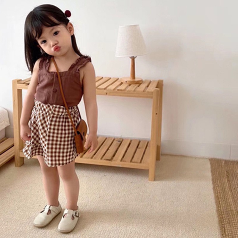 Setelan Anak Perempuan /Set Baju Korea Style Import Tanpa Lengan