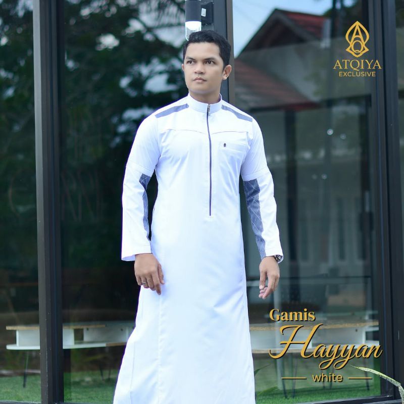 Gamis Hayyan by Atqiya Exclusive / Gamis Pria / Jubah / Jubah Slimfit / Busana Muslim
