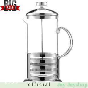 Duolvqi French Press Manual Coffee Maker Pot Stripe Pattern - KG72I