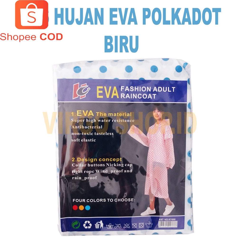 JAS HUJAN EVA RAINCOAT LIGHTWEIGHT JUBAH PONCO DEWASA JAS HUJAN WANITA PRIA KEKINIAN