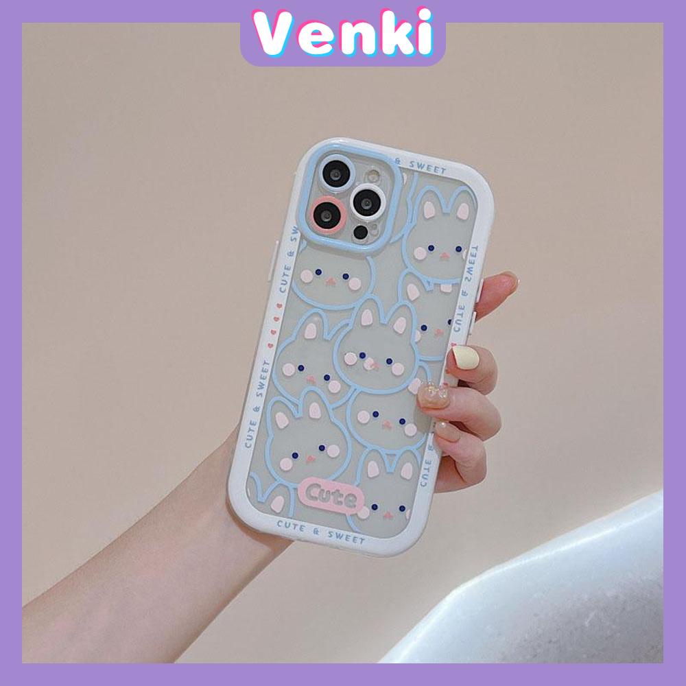 iPhone Case Silicone Soft Case Clear Case Airbag Shockproof Protection Camera Frosted Cartoon Rabbit Cute Compatible For iPhone 11 Pro Max 13 Pro Max 12 Pro Max 7Plus xr XS Max