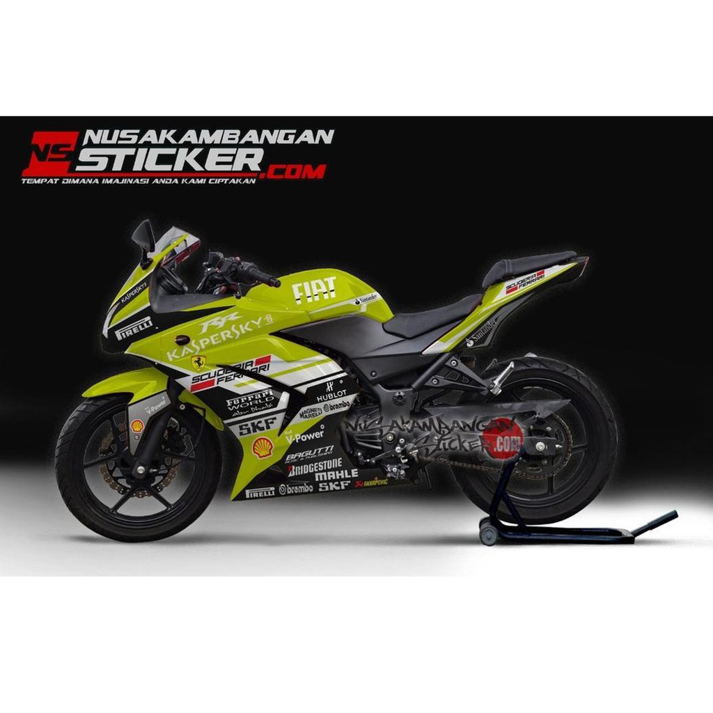 Jual Decal Motor Sticker Motor Ninja 250 Karbu Ferrari World Abu