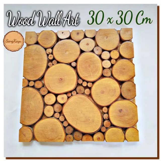 Wood Wall Art 30 x 30 Cm hiasan dinding kayu home decoration poster