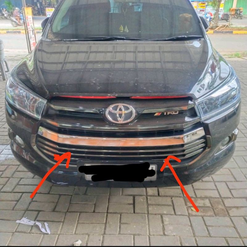 LIS LIST GRILL DEPAN BUMPER RADIATOR INOVA INNOVA REBORN 2016 2017 2018 2019 ribon tipe g v