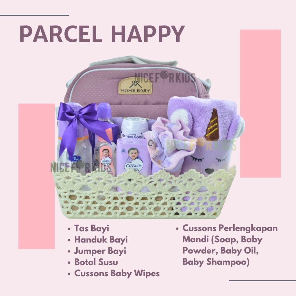 Parcel Happy Kado Bayi Baru Lahir / Hampers Baby GIft Set