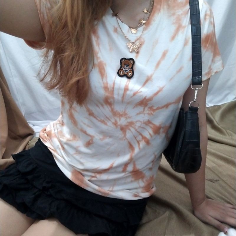 

♡ Pastel brown tie-dye ♡