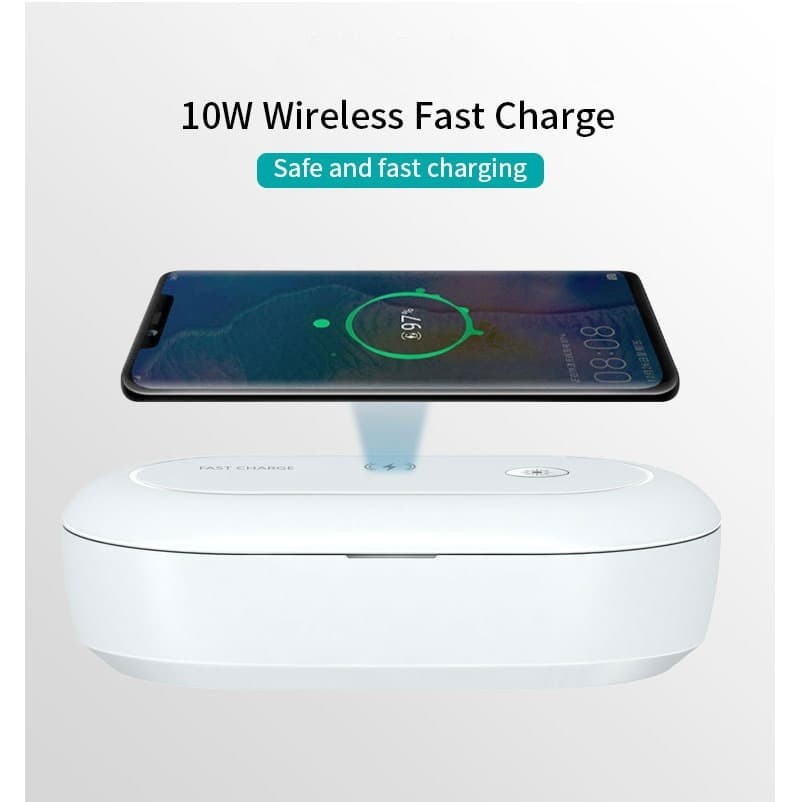 Charger wireless choetech puv01 10w 2a fast charging with uv sterilizer box steril ojd-L03