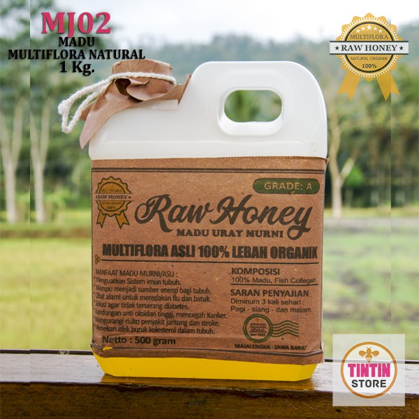 

Madu Multiflora Netto 1 Kg (1000 gr) Raw Honey / Madu Asli Hutan Liar Madu Murni Alami | bisa COD