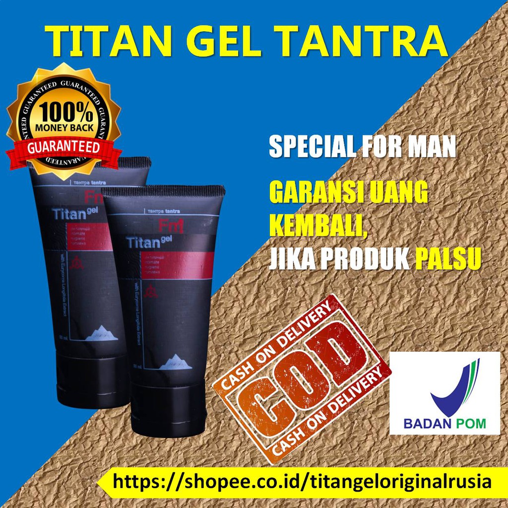 Titan Gel obat kuat sex pria obat kuat pria Titan Gel Original Pembesar Penis Pria Oles Permanen