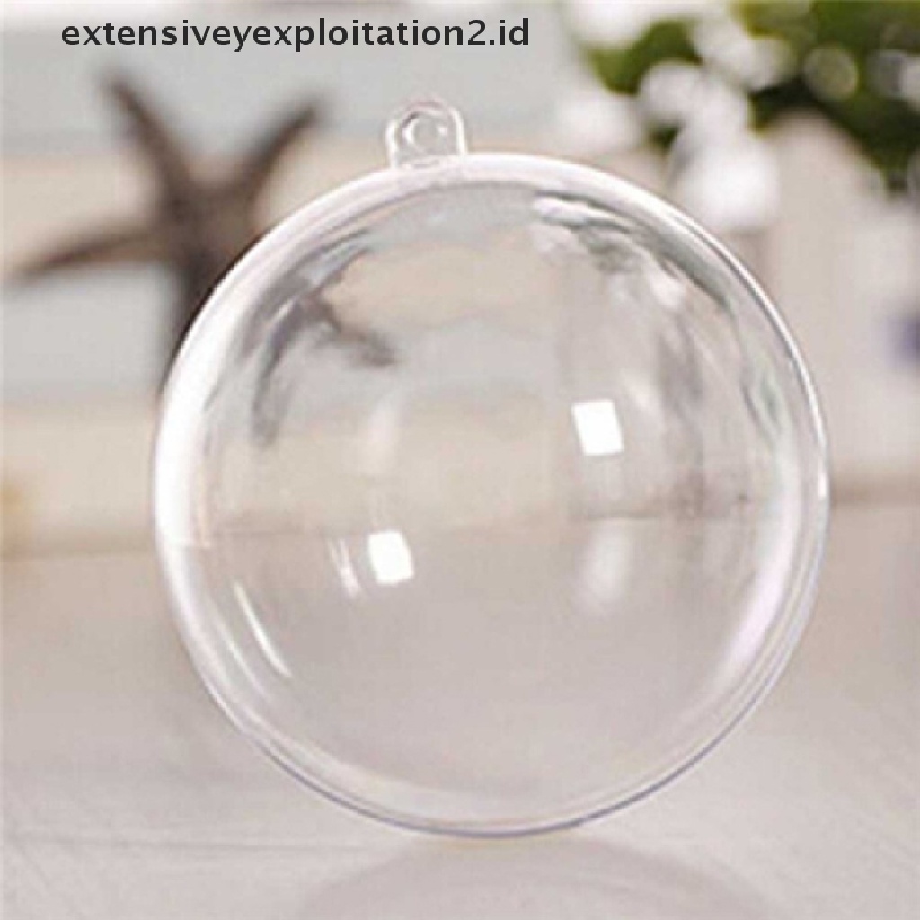 Hiasan Natal Bola Plastik Transparan Gift