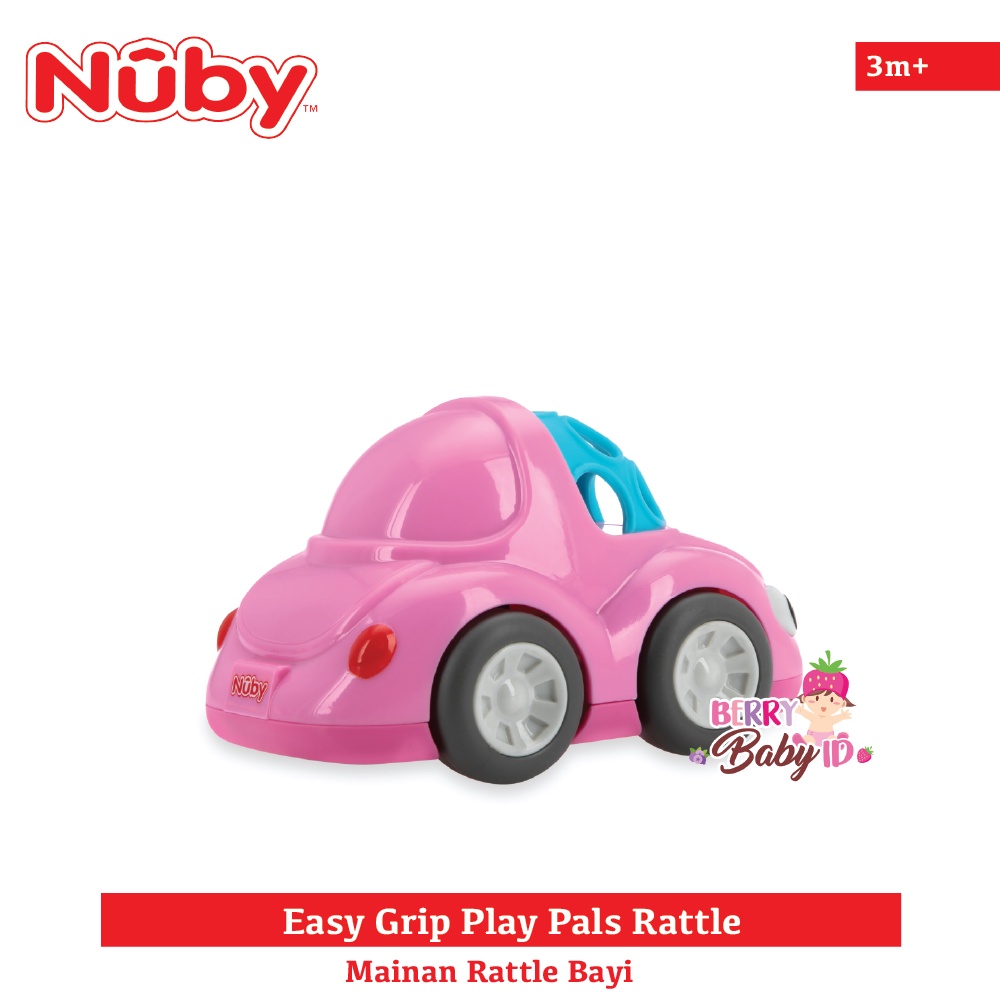 Nuby Easy Grip Play Pals Rattle Mainan Bola Bayi Helicopter Car Truck Berry Mart