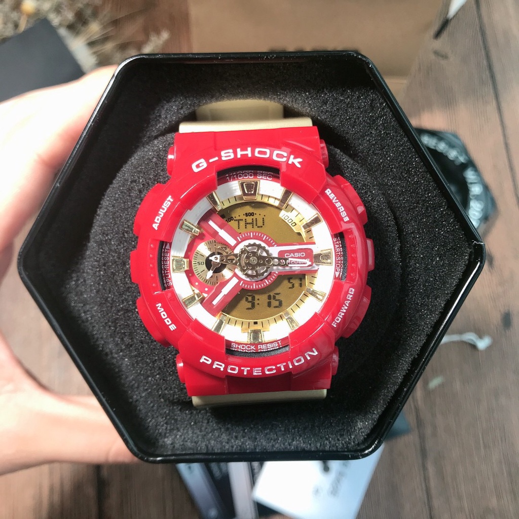 Jam Tangan Pria G-Shock GA-110CS-4AJF GA110 Iron Man Custom Watch