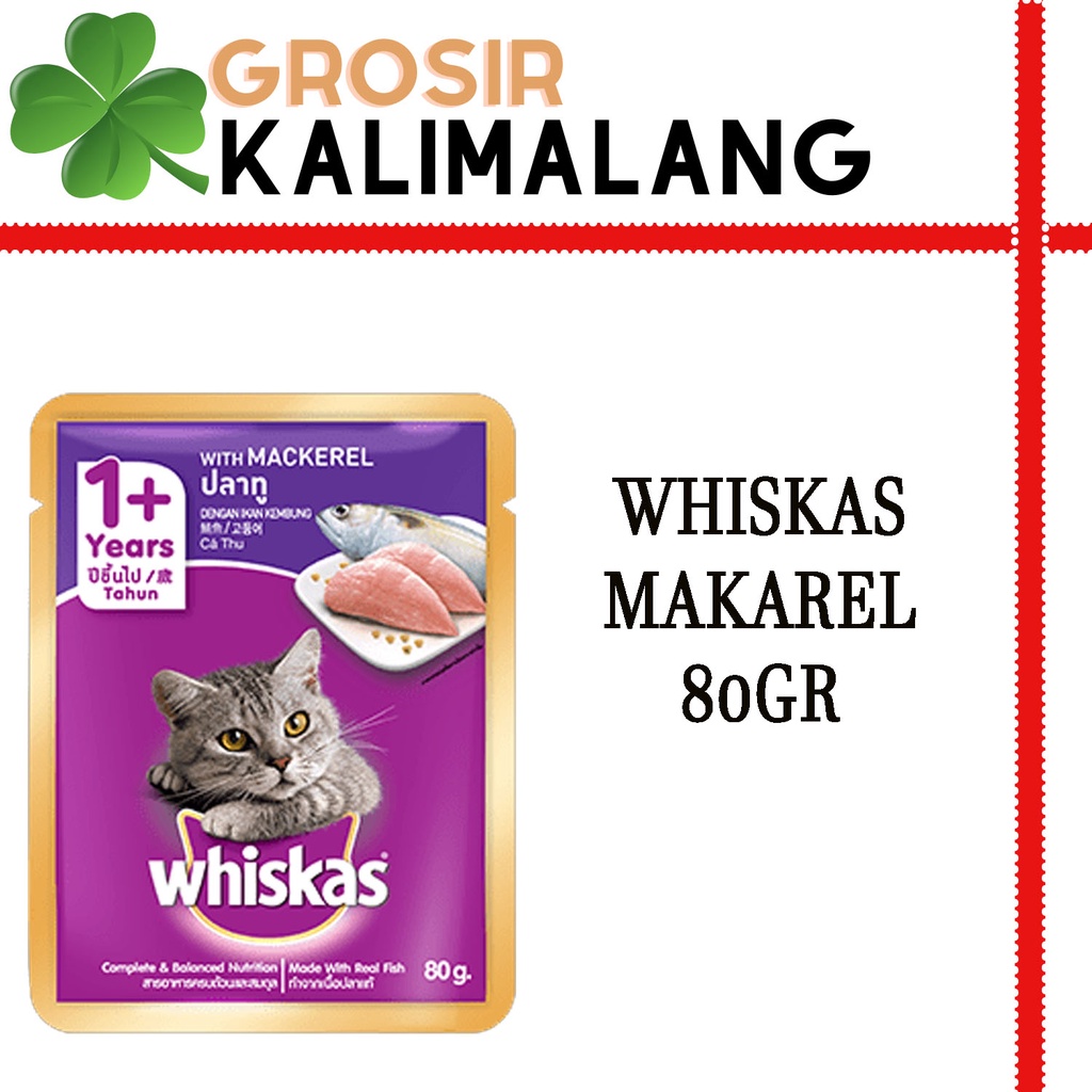 Whiskas Pouch Makarel 80gr