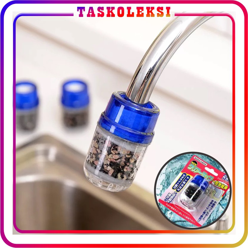 ☛TK☚ R002 Filter Keran Penyaring Air Saringan Kran Mini Minum Wastafel Japan Elastis Saring Bersih