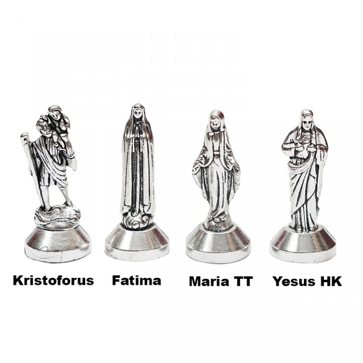 Aneka Patung Mini Besi 5cm / Bunda Maria / Tuhan Yesus / Kristoforus