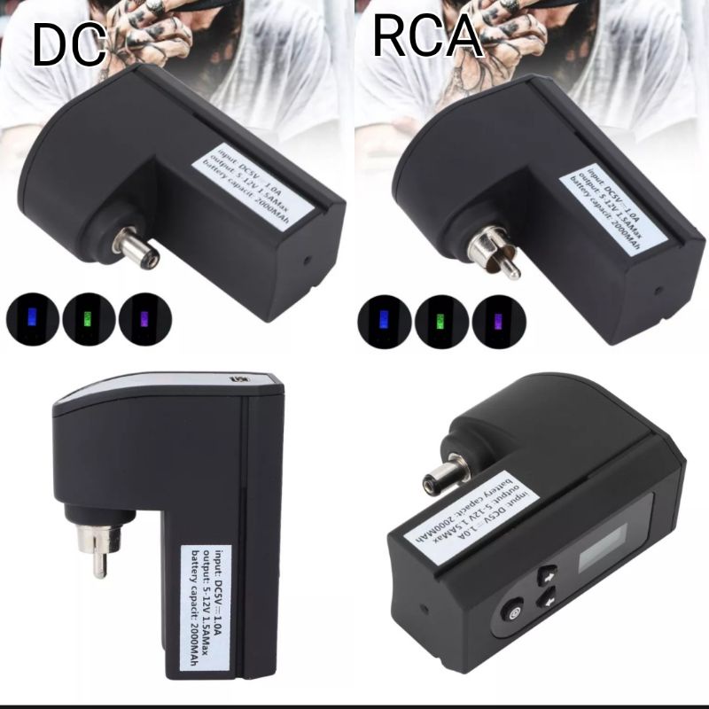 power supply untuk mesin tattoo rotary pen wireless tanpa kabel tato kecantikan kulit tatto dc dan r