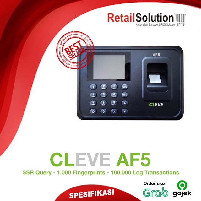 Mesin Absensi Sidik Jari Fingerprint SSR Excel - Cleve AF5 / AF-5