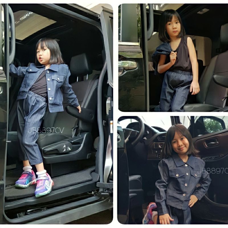 Set Celana Baju Natal Anak Perempuan Cewek Setelan Jeans Kristie Kid Umur 3 4 5 Tahun Terbaru
