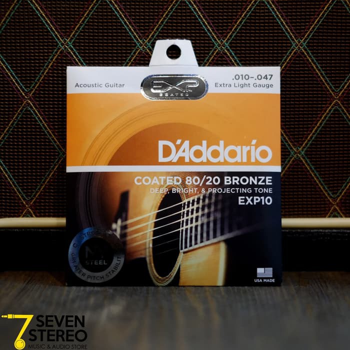 D Addario EXP10 Coated Bronze Acoustic Guitar String