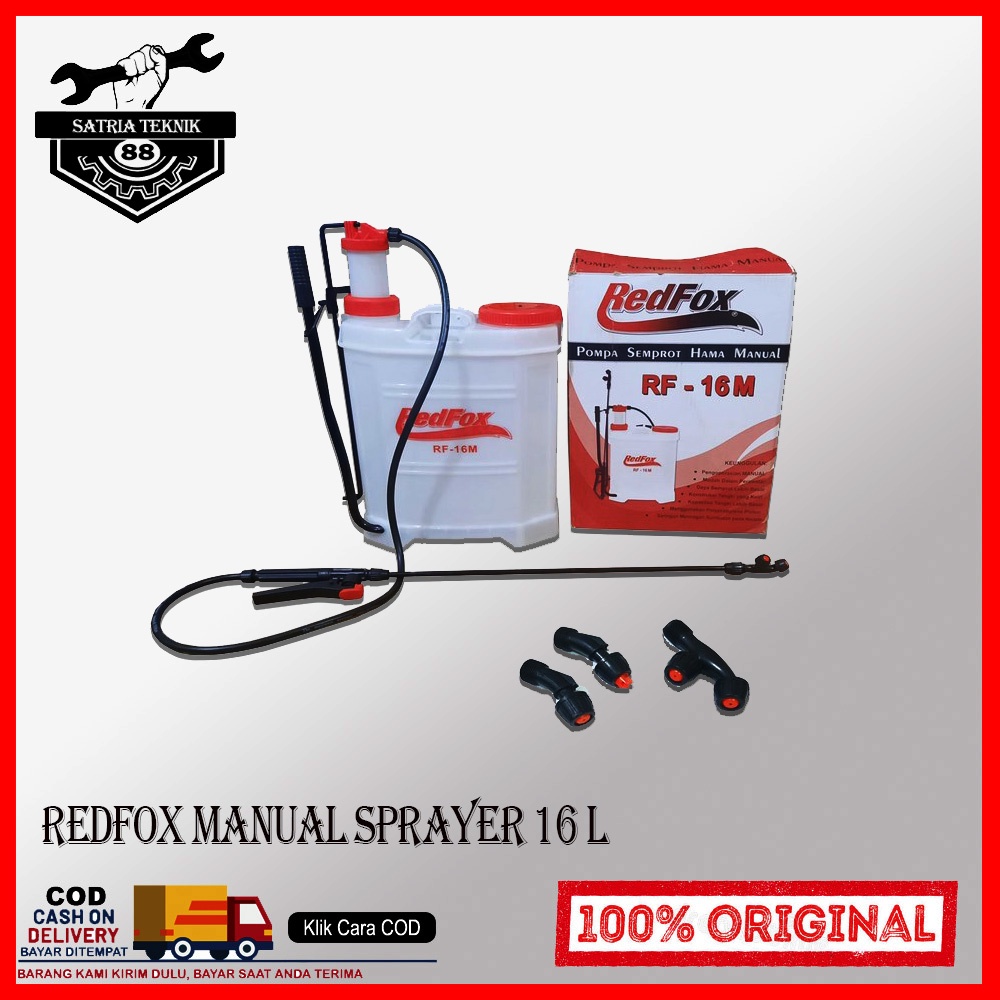 Pompa Semprot Hama Manual 16L REDFOX Sprayer 16 Liter Alat Semprot Tanaman Tangki Semprot Sawah