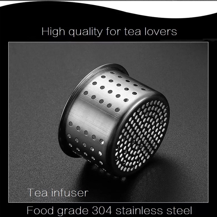 Botol Tumbler Infuser Saringan Teh Stainless 400ml Silver