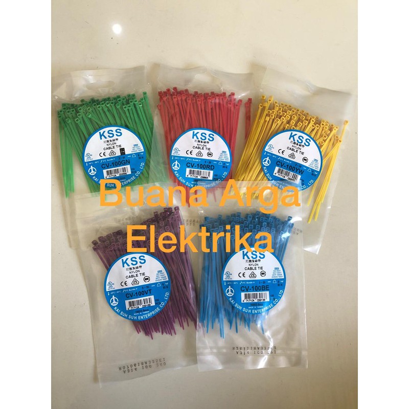 Kabel ties warna KSS CV 100/ nylon/ cable tie KSS CV 100 ORIGINAL/10cm