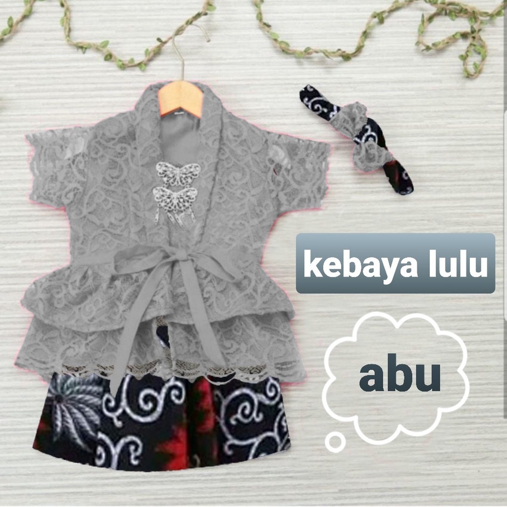 FWG - KEBAYA LULU KIDS / BAJU ANAK PEREMPUAN / STELAN / PAKAIAN ANAK LUCU / BAJU ANAK SET