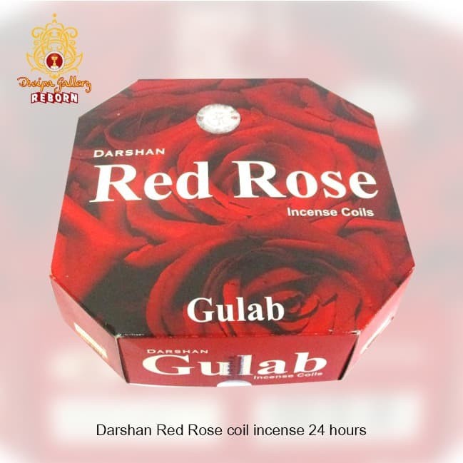 Dupa/ Hio Lingkar Wangi Harum &quot;Darshan&quot; Red Rose Coil Incense 24 hours