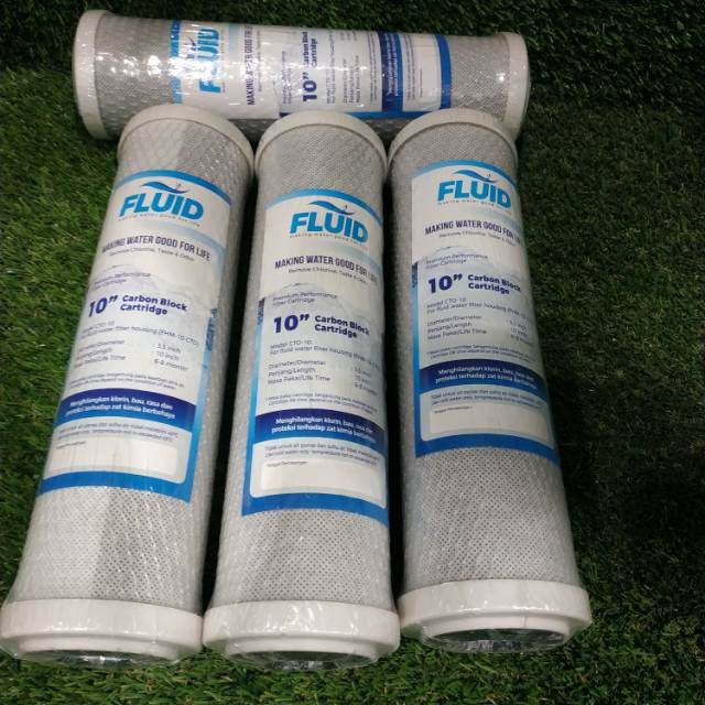 FILTER AIR FLUID CARBON BLOCK CATRIDGE PENGHILANG BAU ,KLORIN CATRIDGE ONLY
