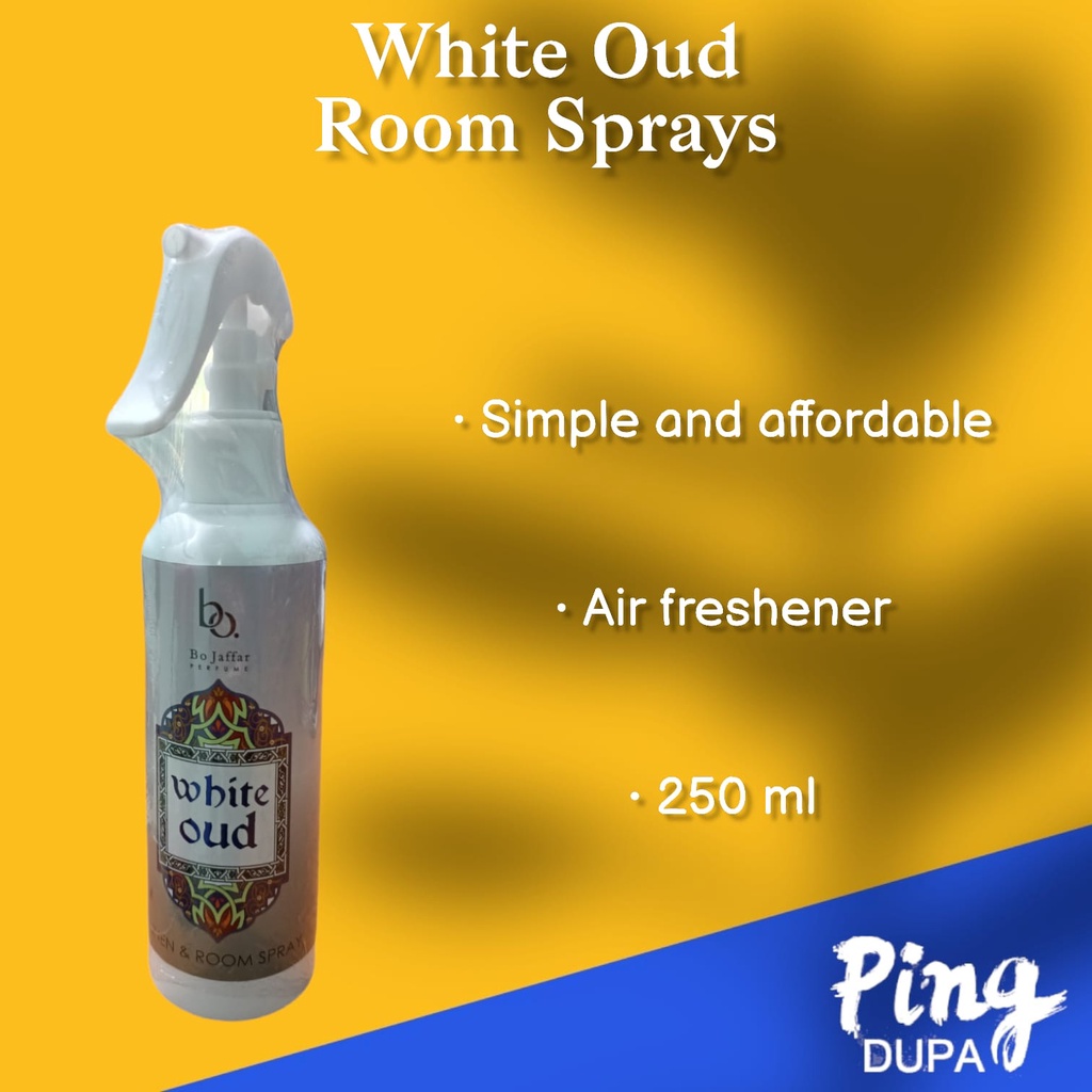 Pengharum Ruangan White Oud Fragrance Room Sprays for a fresh space no Alcohol 250ml Kualitas Original