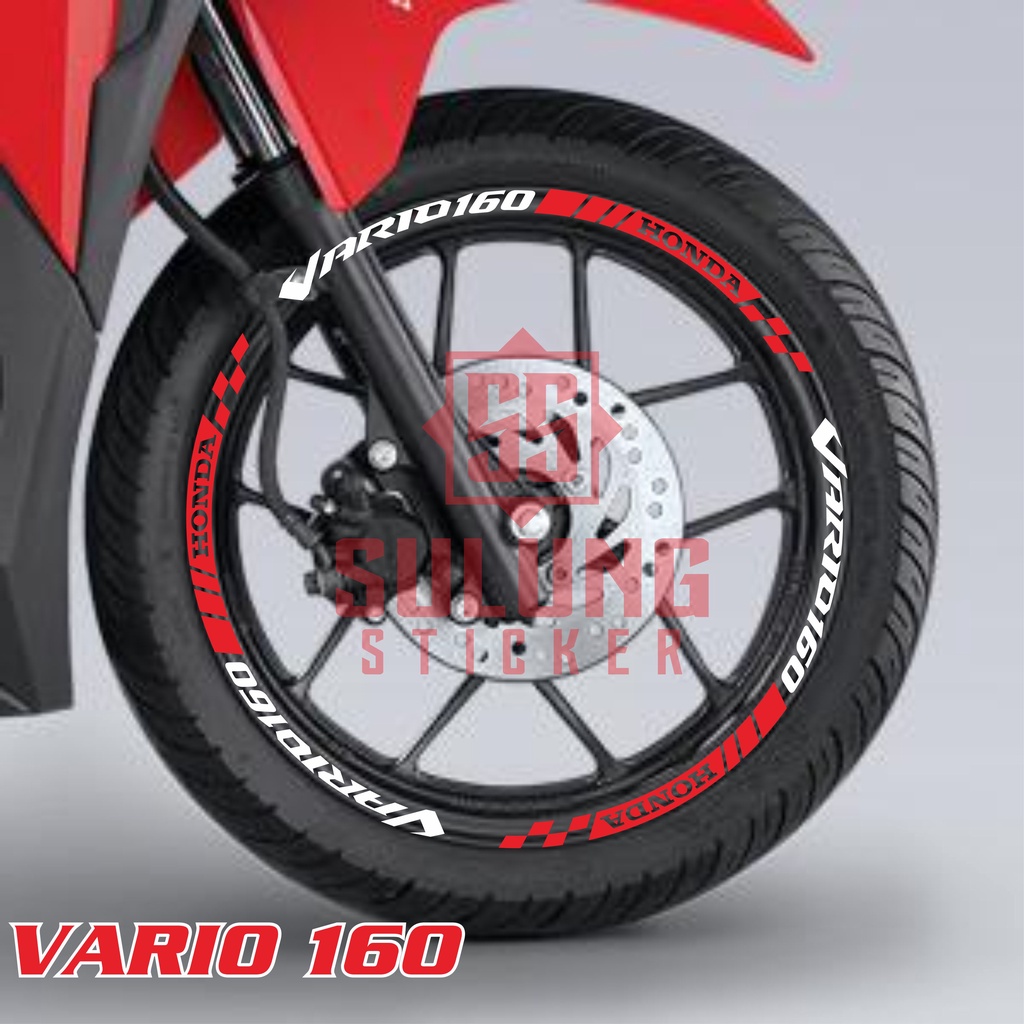 Stiker Lis Velg Motor Honda Vario 160 Cutting Sticker Variasi Pelek Keren Aksesoris Terbaru