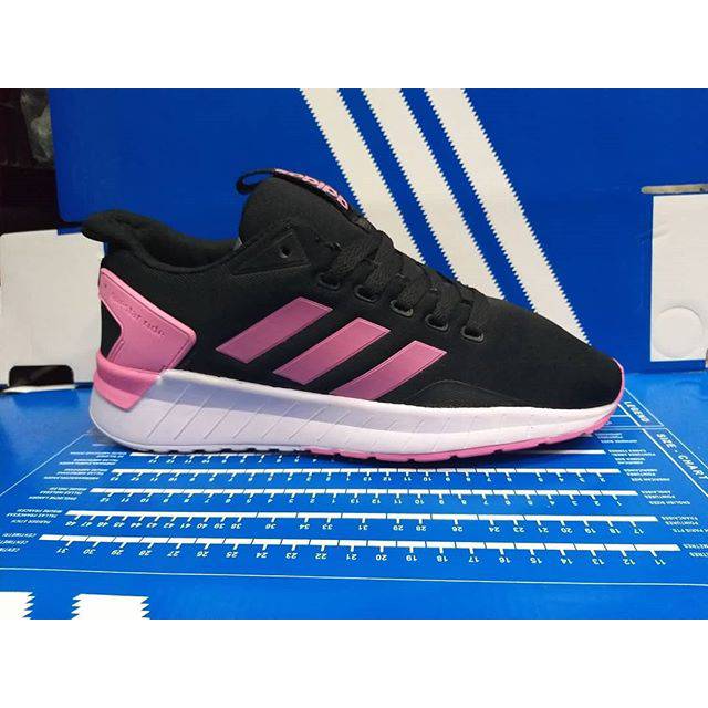 Sepatu Adidas Alphabounce Questar Ride Black Pink Hitam Pink Sneakers Sport Wanita Kerja Kuliah