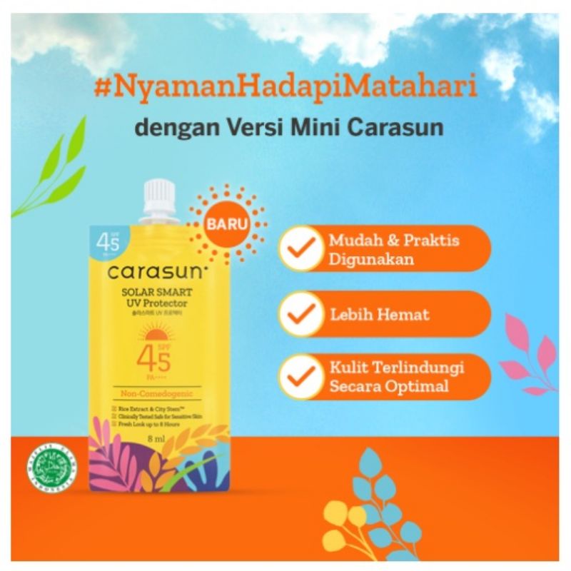 Carasun Solar Smart UV Protector SPF 45 PA++++/100% Original