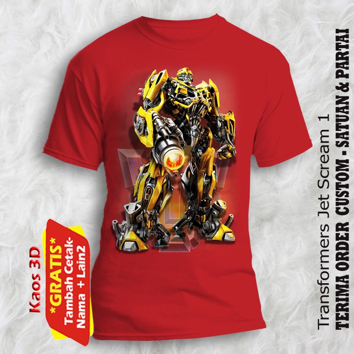 Kaos Transformers Jet Scream Ukuran Anak dan Dewasa