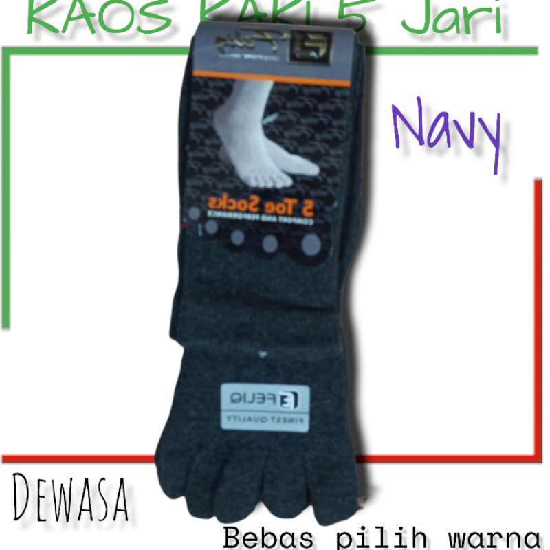 Kaos Kaki Pria Kantor 5 Jari/Kaos Kaki Olah Raga/kaos kaki Sepeda