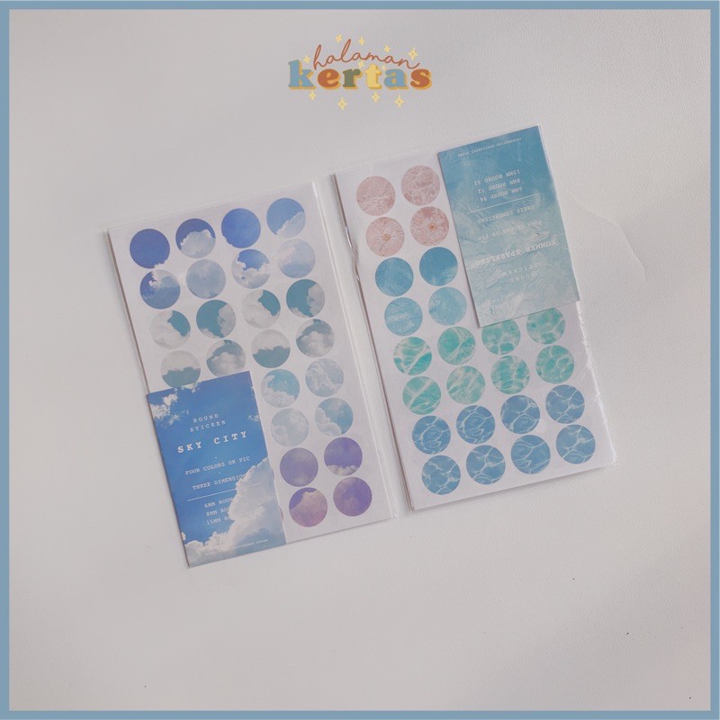 

Sky and Sea Circle Sticker (200pcs stiker langit dan laut)