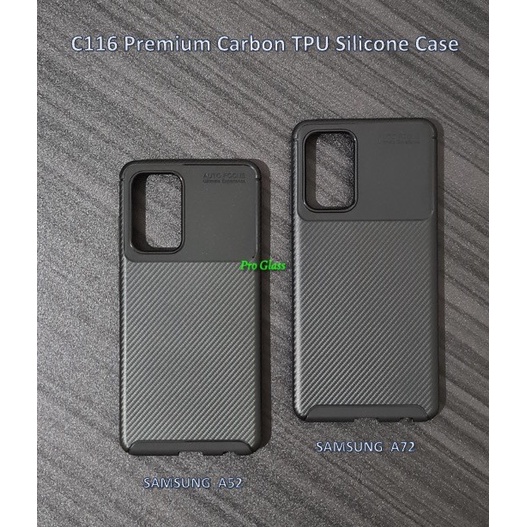 C116 Samsung A52 / A72 / A22 5G / A32 5G Carbon TPU Silicone Case Armor