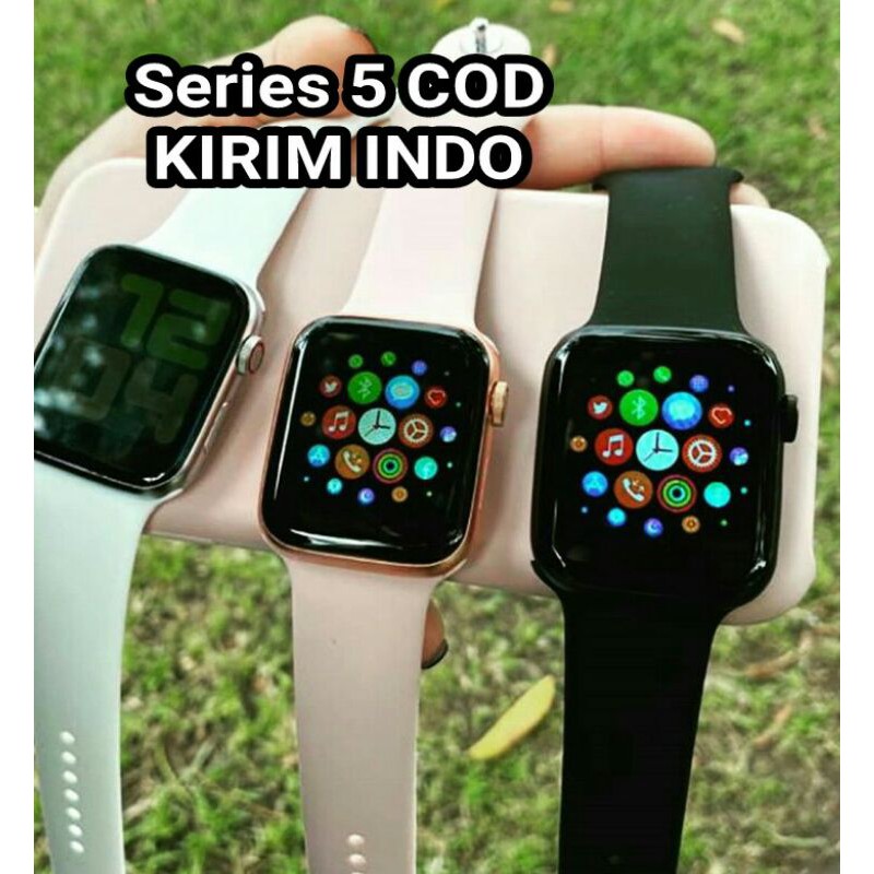 PROMO [COD] Iwo Series 5 Smartwatch X7 Bluetooth Call Remote Play Music Heart Rate