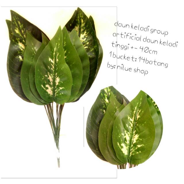 Artificial daun keladi group tanaman keladi palsu  daun decorasi