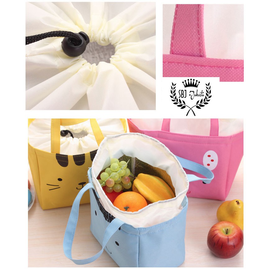 Tas Bekal Lunch Bag Rantang Kotak Makan Insulated Cooler Bag Kartun