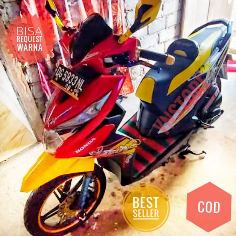 Kulit jok motor BEAT Old New 2020 2021 variasi model Eropa aksesoris Honda beat