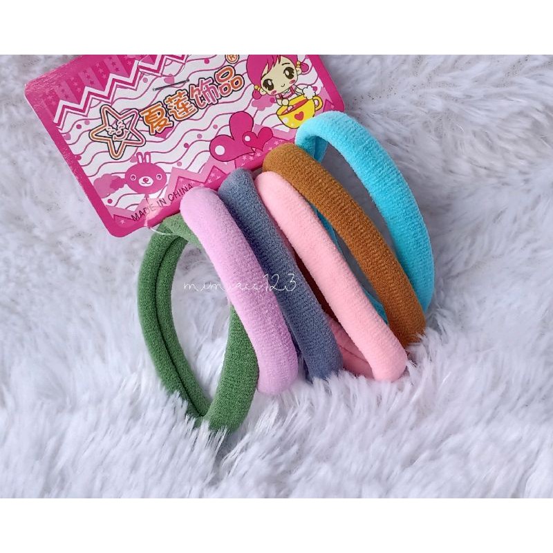 KUNCIR RAMBUT WANITA/ IKAT RAMBUT WARNA PASTEL/ IKAT RAMBUT SET-F