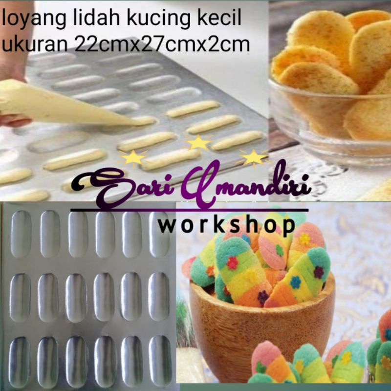 Loyang Lidah Kucing/Loyang Kue Kering/Cetakan kue Lidah kucing kecil