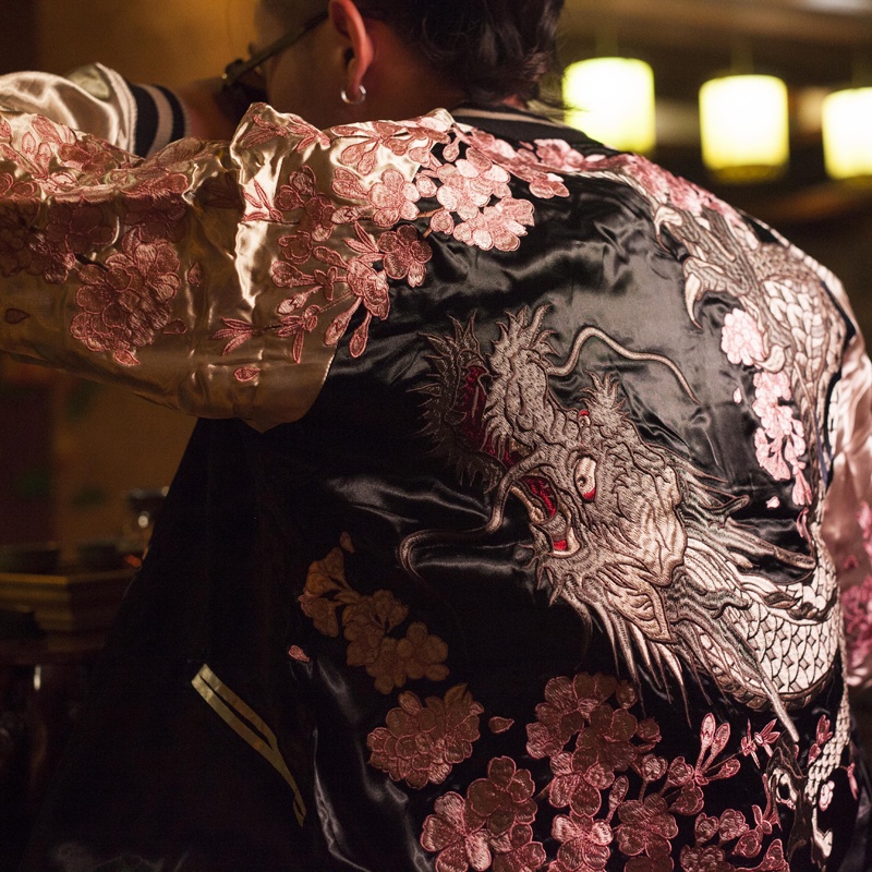 Sukajan Yokosuka Jacket Cherry Blossom Double sided