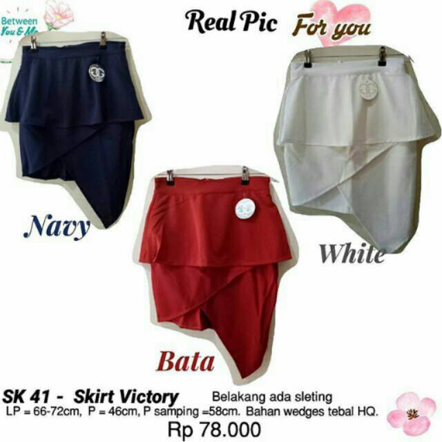 SKIRT VICTORY,  ROK MINI SPAN WANITA, WEDGES IMPORT