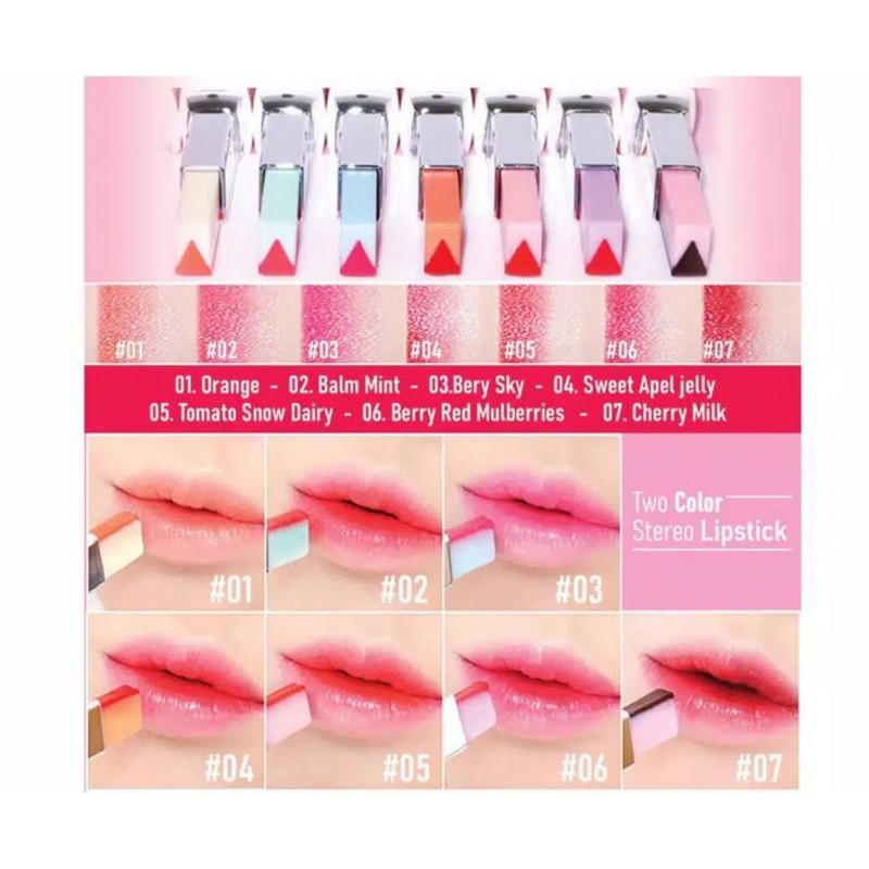 TREECHADA LIPSTIK KOREA OMBRE DUA WARNA