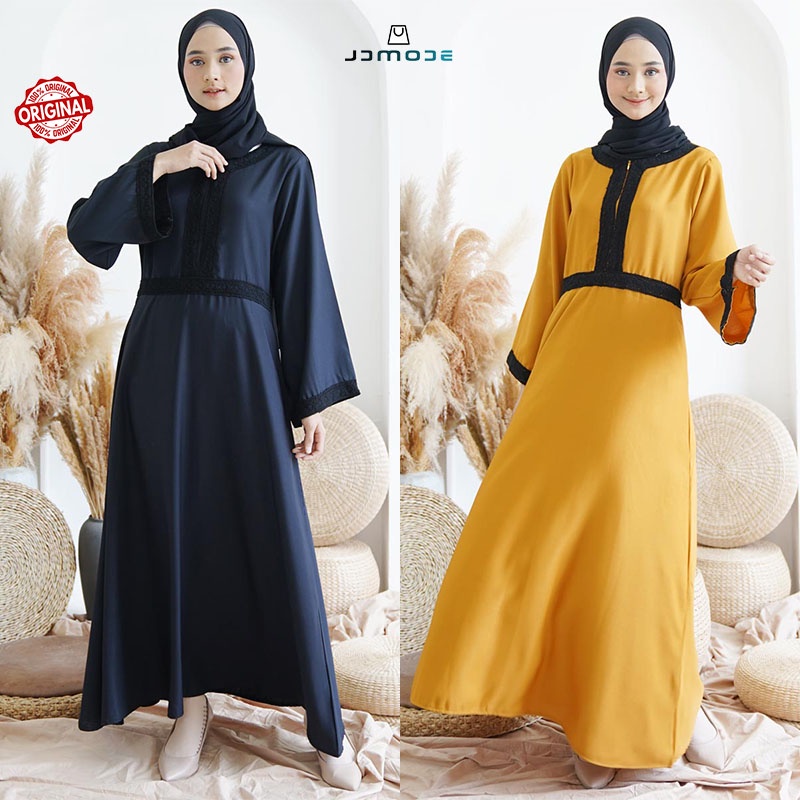 Dress Wanita Fashion Muslim - Gamis Renda Brukat Aulia