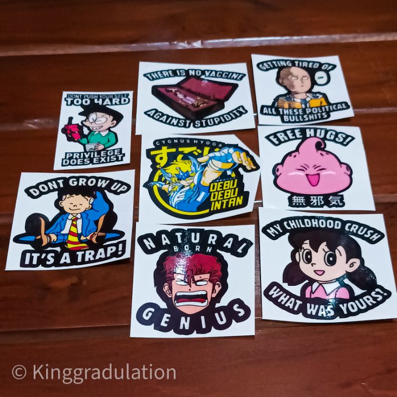 

Sticker - Anime Package (Suneo, Kobo Chan, One Punch Man, Sakuragi, Sizuka, AOT)