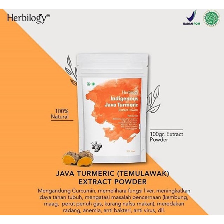 HERBILOGY Java Turmeric Extract Powder (Temulawak) 100g