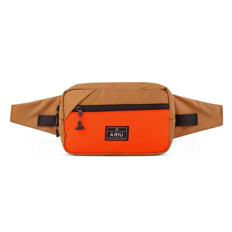 ARIU MMXX PORTER SLING WAIST BAG - LIGHTBROWN ORANGE